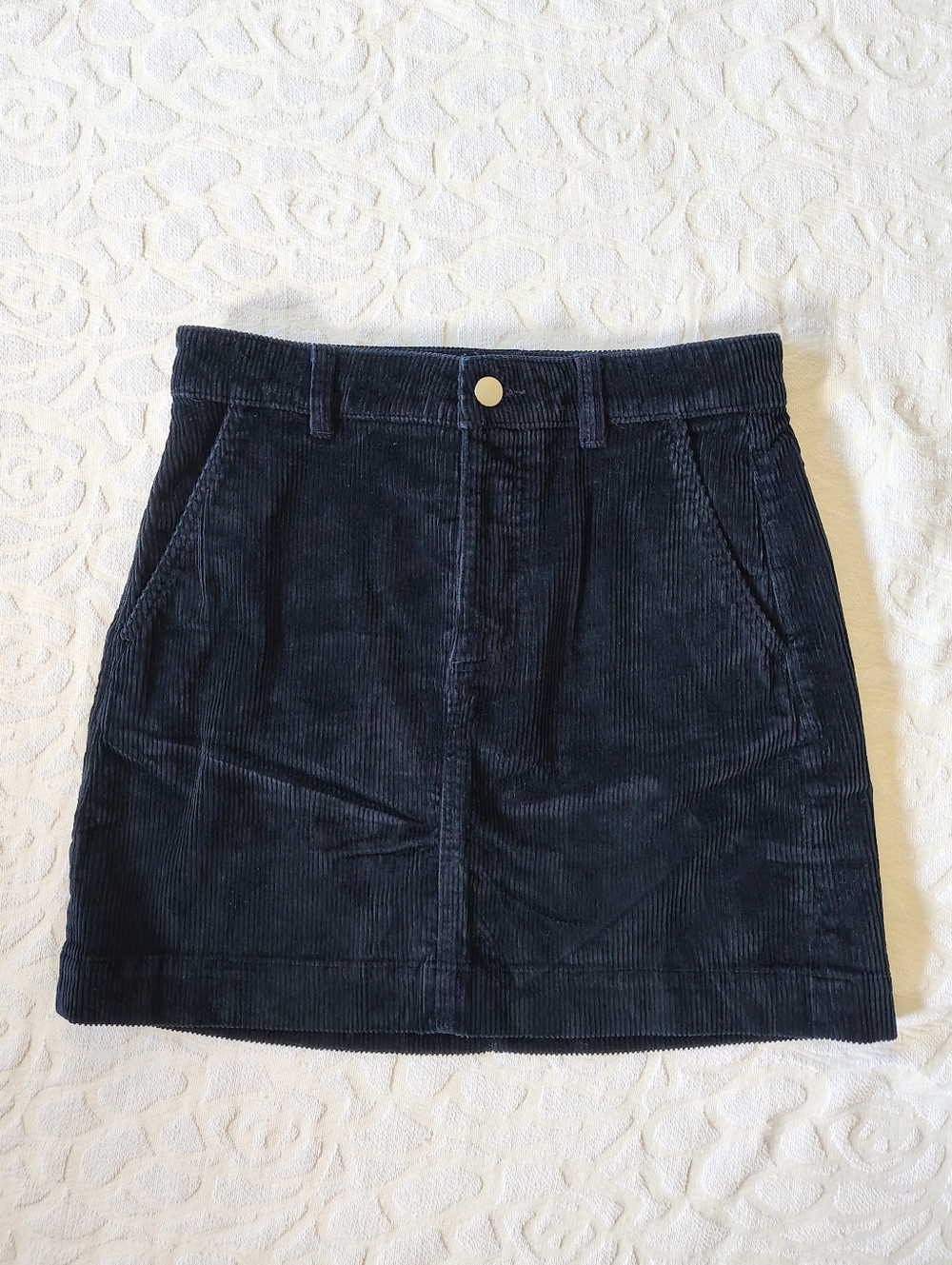 Everlane Navy Corduroy Mini Skirt 4